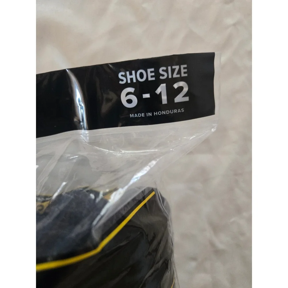 Powersox Mens Allsport Crew Socks 12 Pair Black Moisture Wicking Size 6-12 NEW